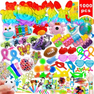 1000 Pcs Kids Party Favors Stocking Stuffers Gifts,Fidgets Toys Pack,Bulk Toys for Carnival Treasure Classroom Prizes Box,Adults Stress Relief Sensory Toys,Pinata Filler, Autism Autistic Children ADHD