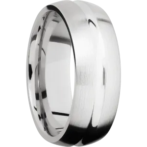 14K White Gold with Polish , Satin Finish