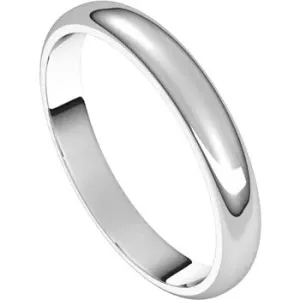 14kw Gold Half Round 3mm Band