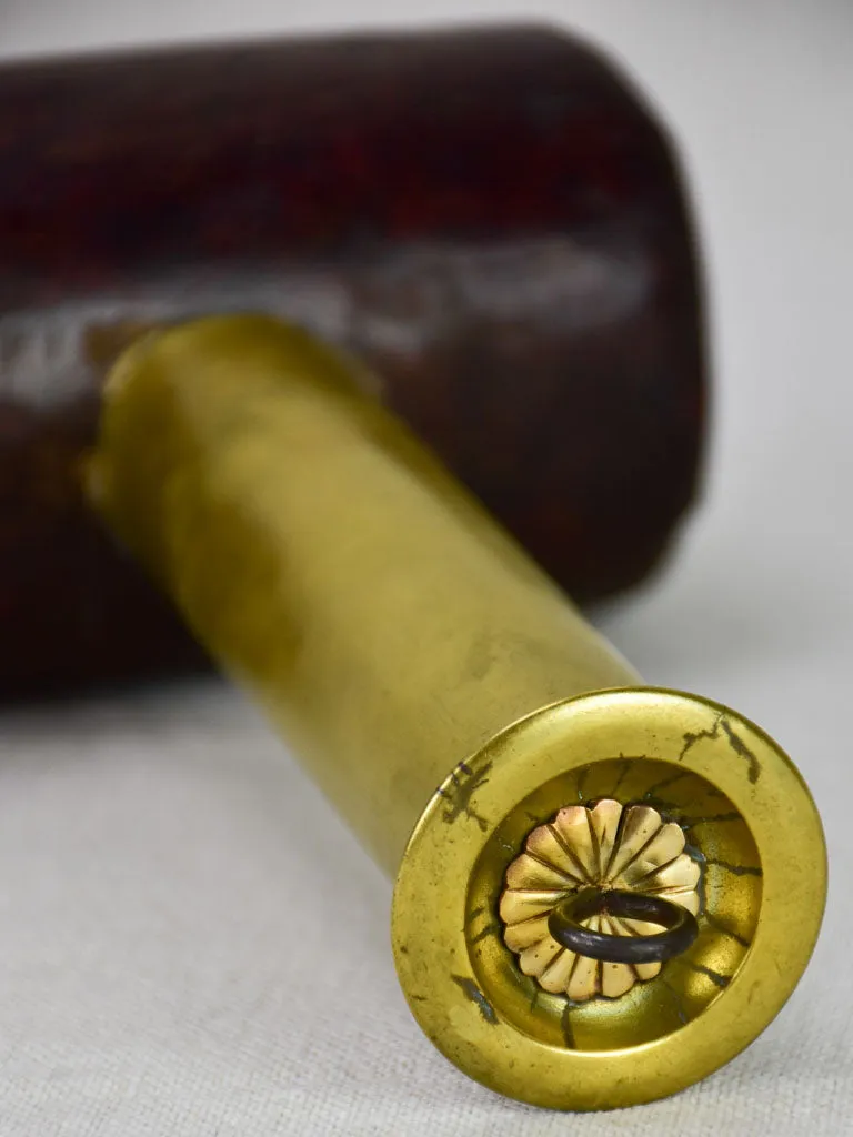 19th century French mallet for softening leather 9"