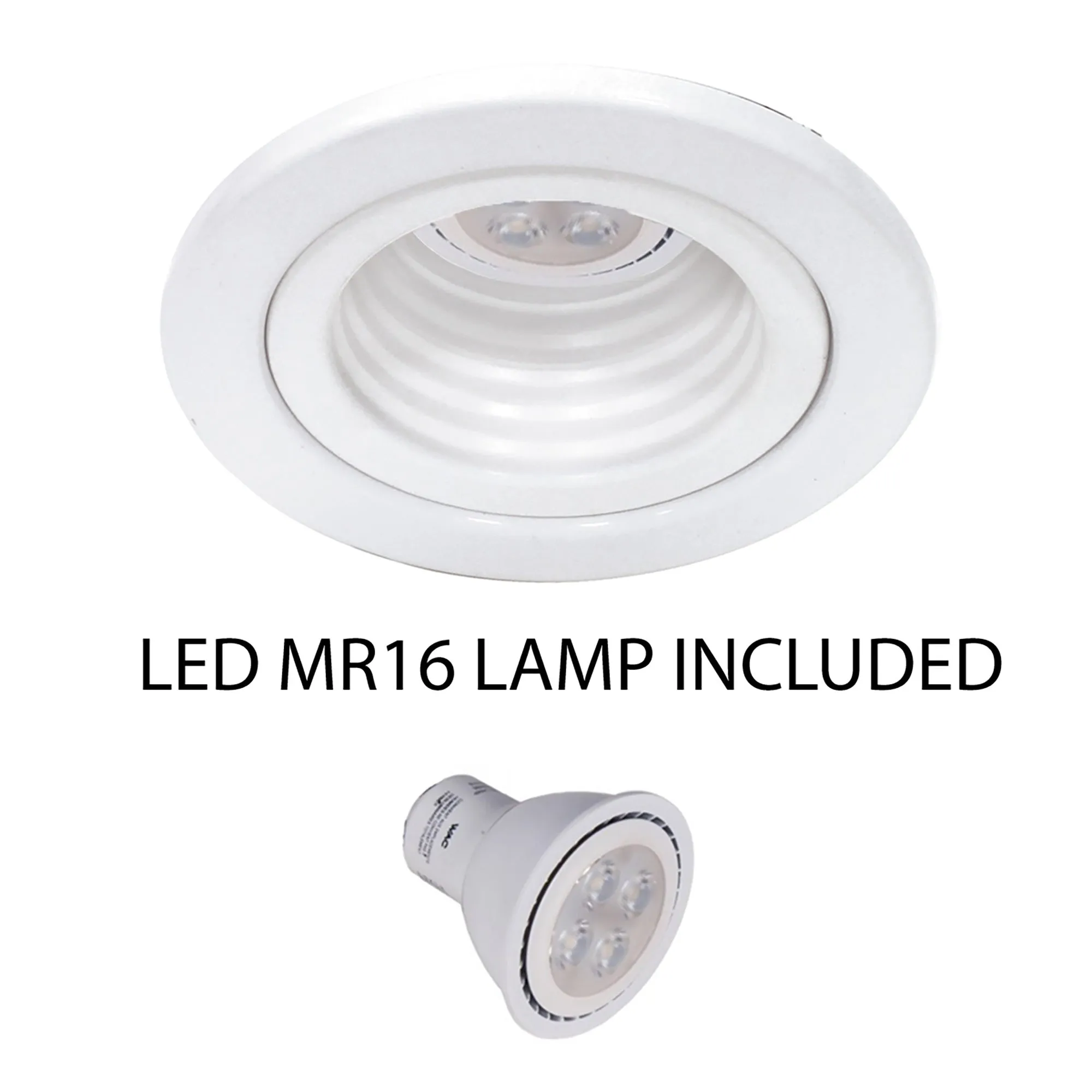 2.5" Step Baffle Trim with LED Bulb