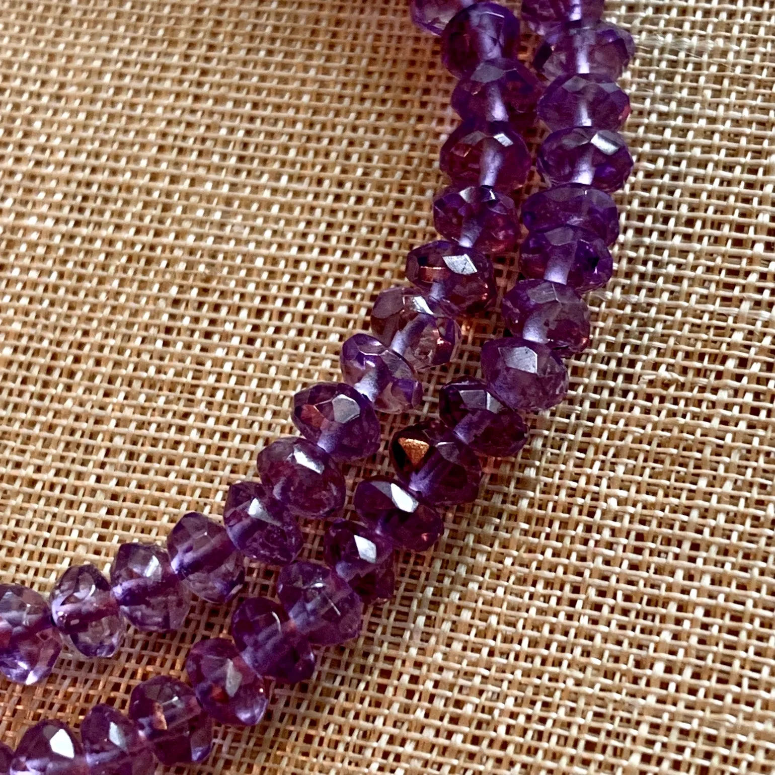 3 x 4mm Faceted Amethyst Rondelles