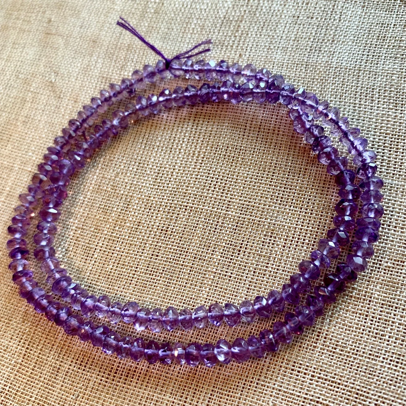 3 x 4mm Faceted Amethyst Rondelles