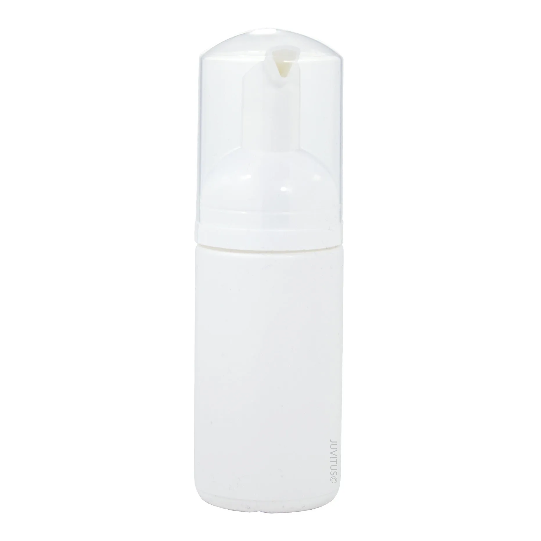 3.4 oz / 100 ml White Plastic Foaming Bottle with White Foam Pump Dispenser   Travel Bag (2 pack)