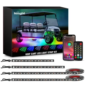 4Pcs Golf Cart Underglow Light Kit for EZGO Yamaha Club Car