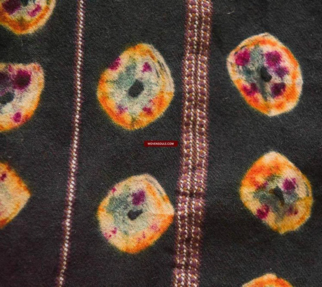 5130 SOLD  Superb Vintage Tibetan Tie-Dye Pashmina Wool Vest
