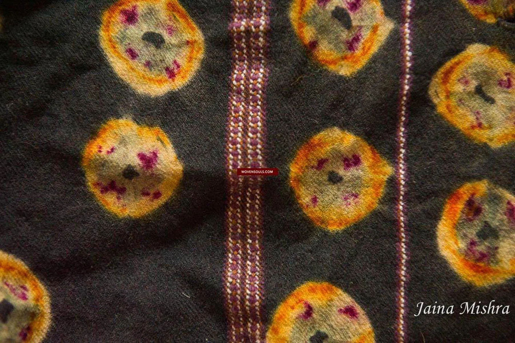 5130 SOLD  Superb Vintage Tibetan Tie-Dye Pashmina Wool Vest
