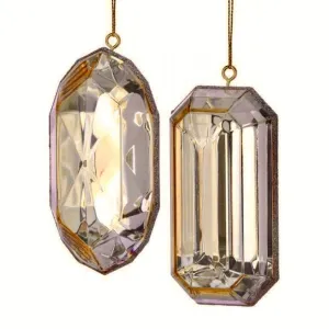 5" Precious Cut Gem Ornament: Champagne