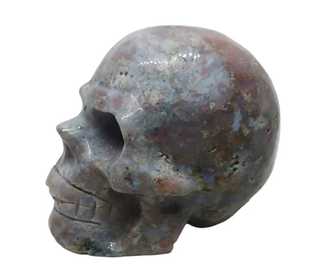 698G Colorful Ocean Jasper Crystal Skull