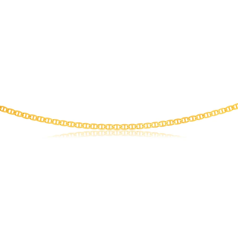 9ct Superb Yellow Solid Gold Anchor 70cm Chain