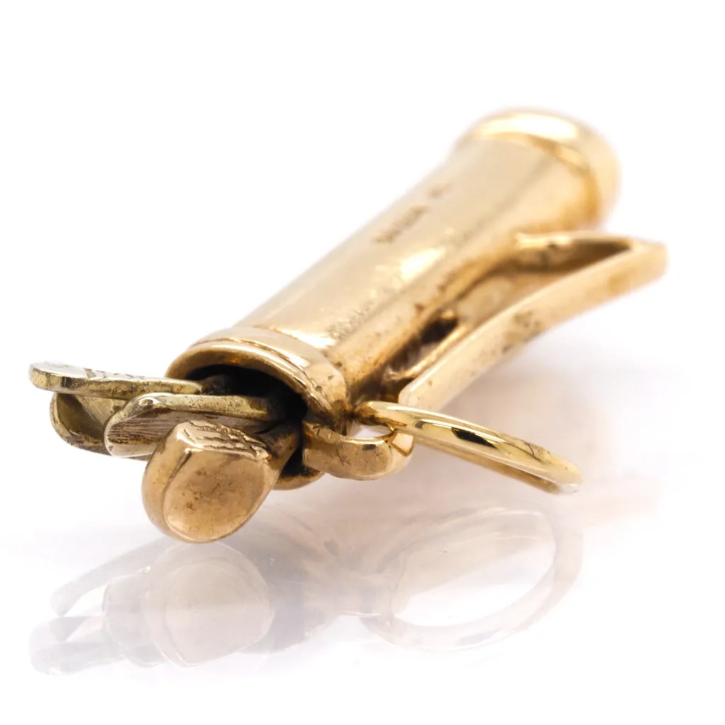 9ct Yellow Gold Golf Bag and Clubs Charm