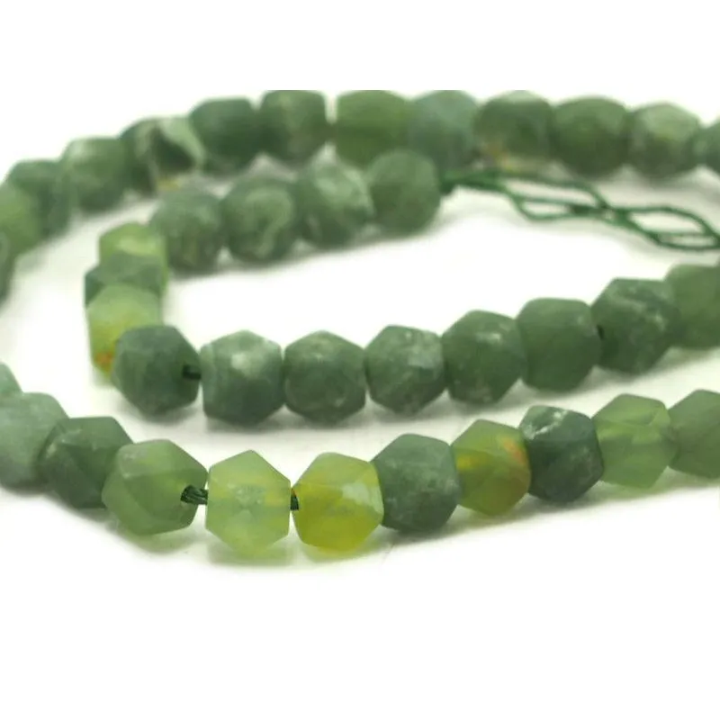 Afghan Jade Matte Faceted, Medium