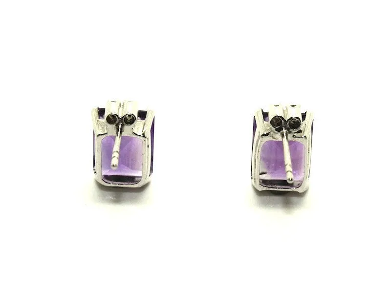 Amethyst And Diamond Stud Ad No.0789