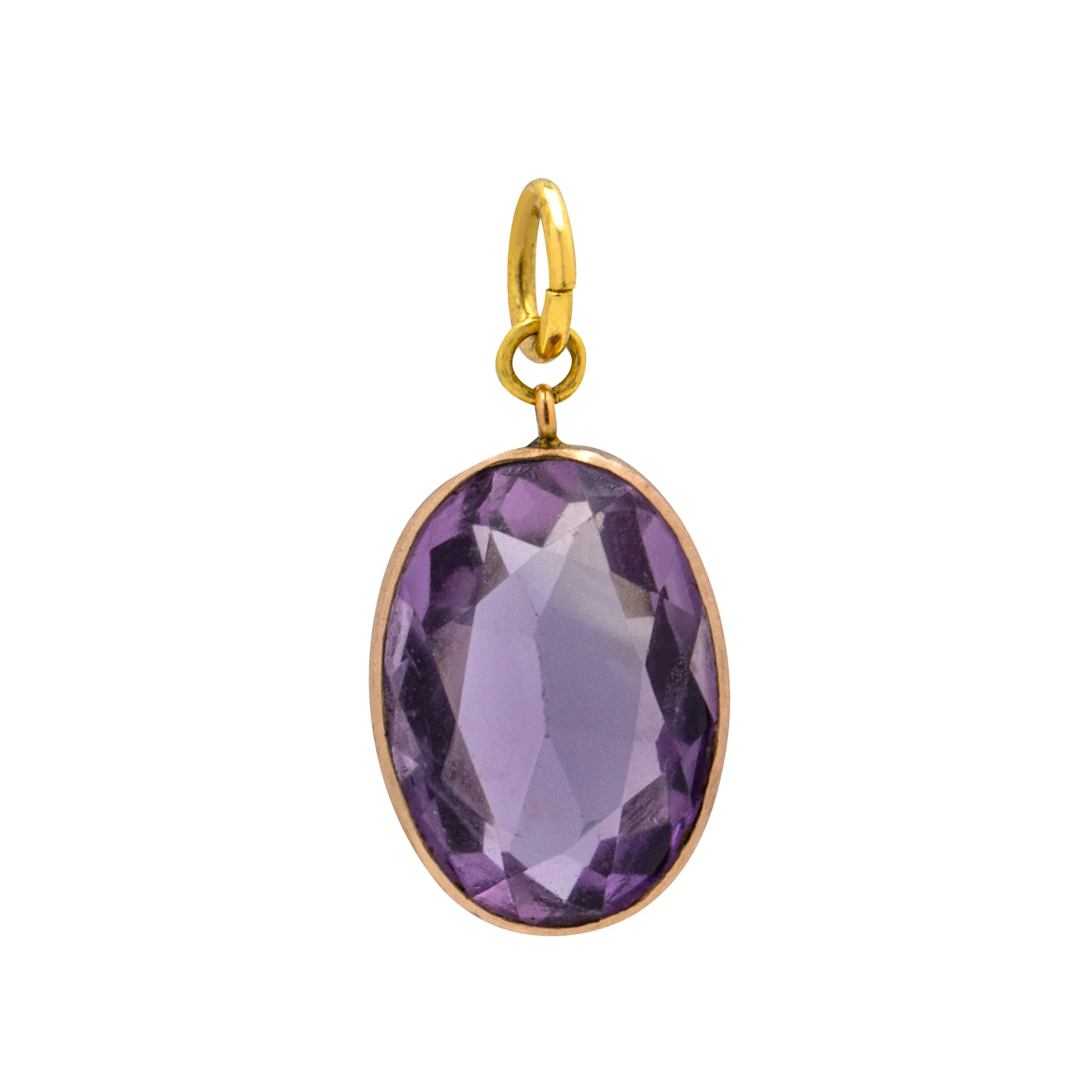 Antique 9ct Gold Amethyst Pendant, 5.30ct.