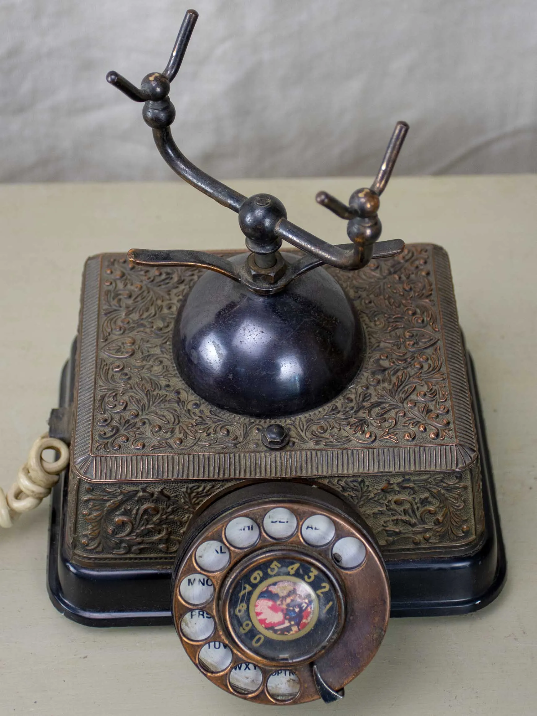 Antique Bakelite rotary telephone