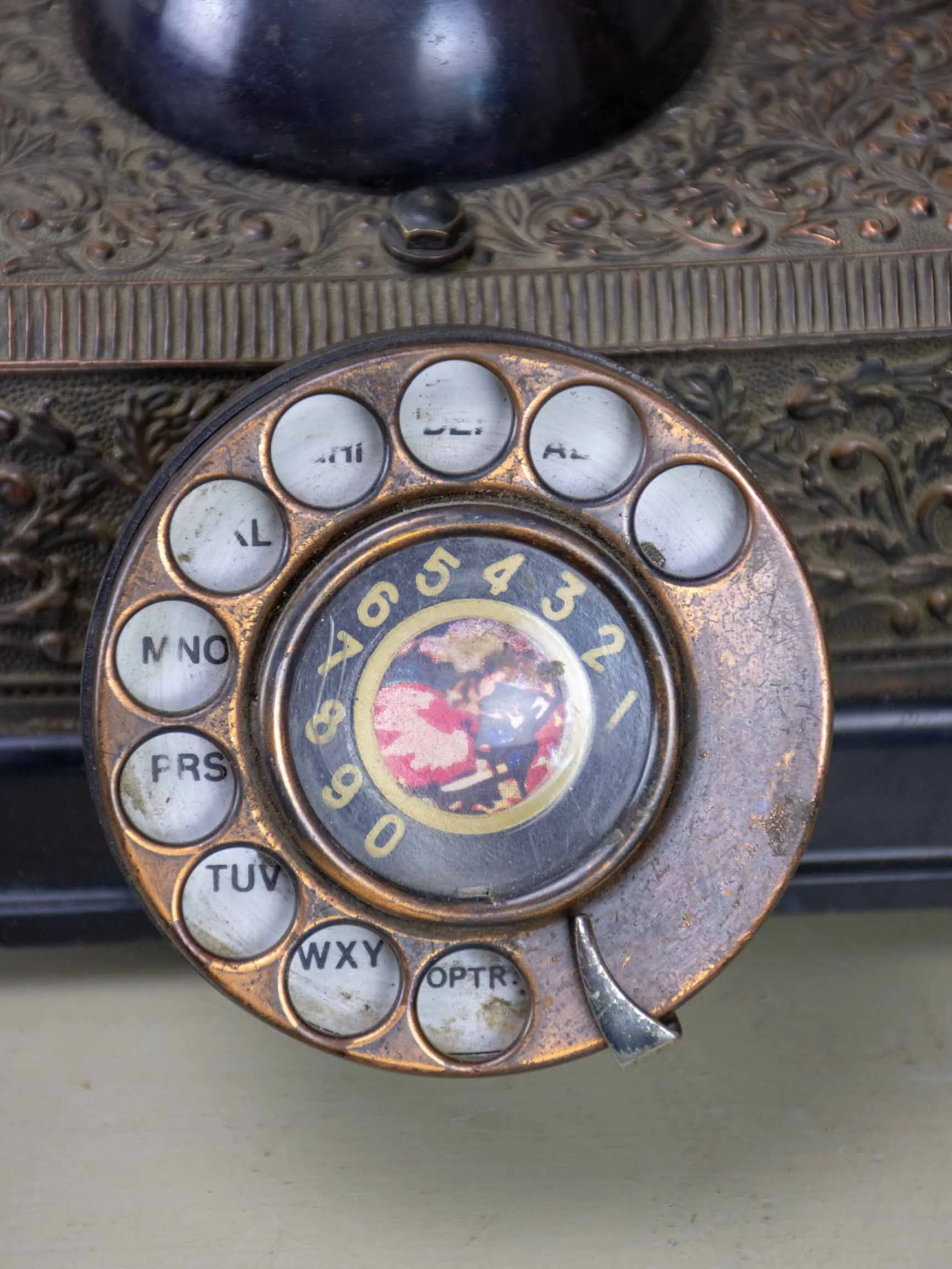 Antique Bakelite rotary telephone