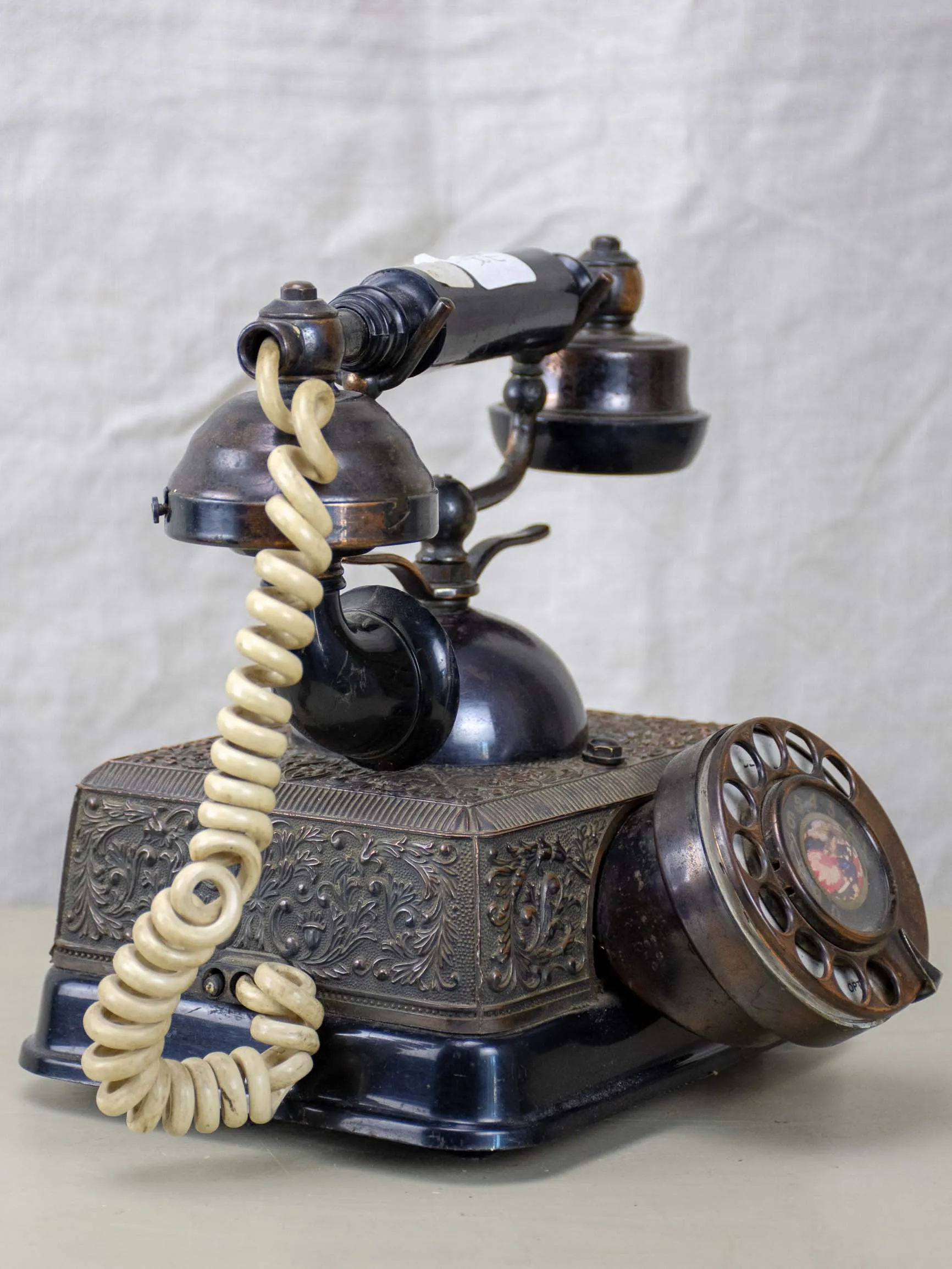 Antique Bakelite rotary telephone
