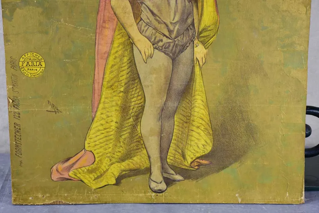 Antique French circus advertising poster