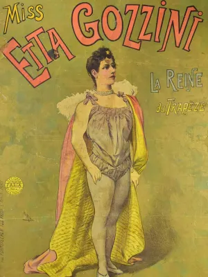 Antique French circus advertising poster