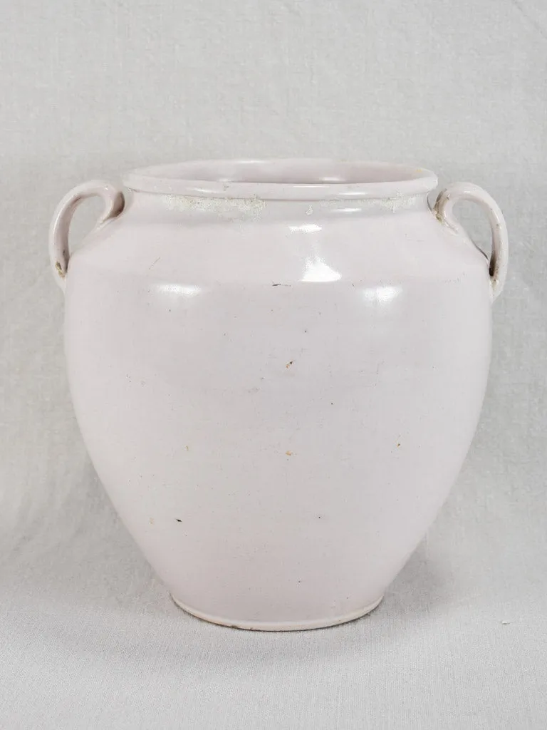 Antique French confit pot with white glaze - Martres Tolosane 9¾"