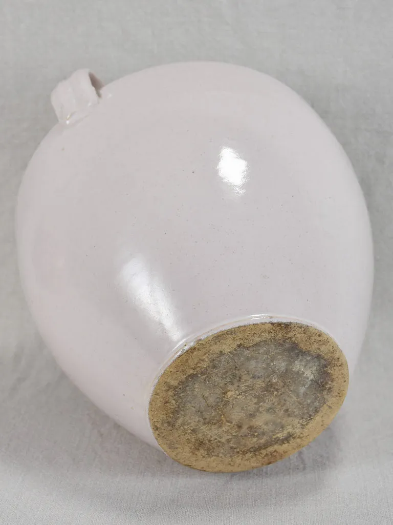 Antique French confit pot with white glaze - Martres Tolosane 9¾"
