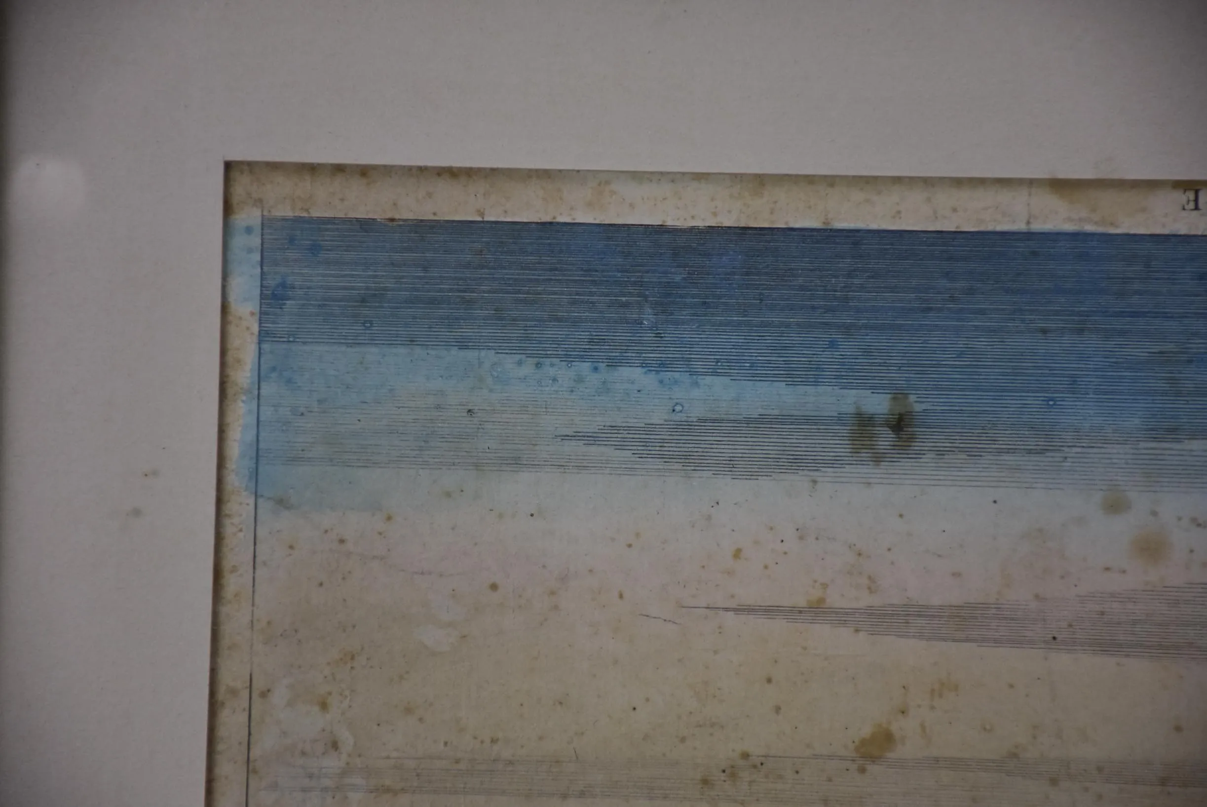 Antique French etching of Nice 20 ½'' x 15 ½''