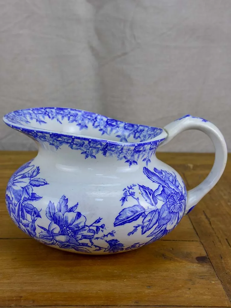 Antique French Gien pitcher
