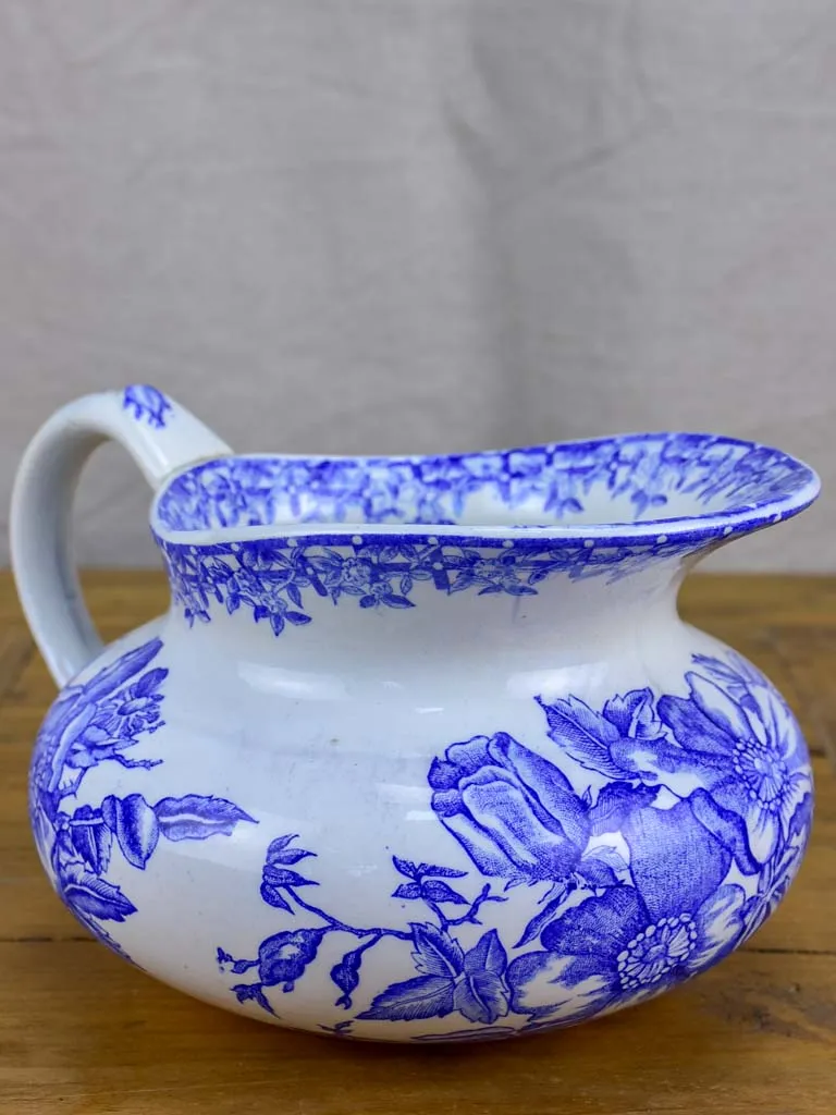 Antique French Gien pitcher