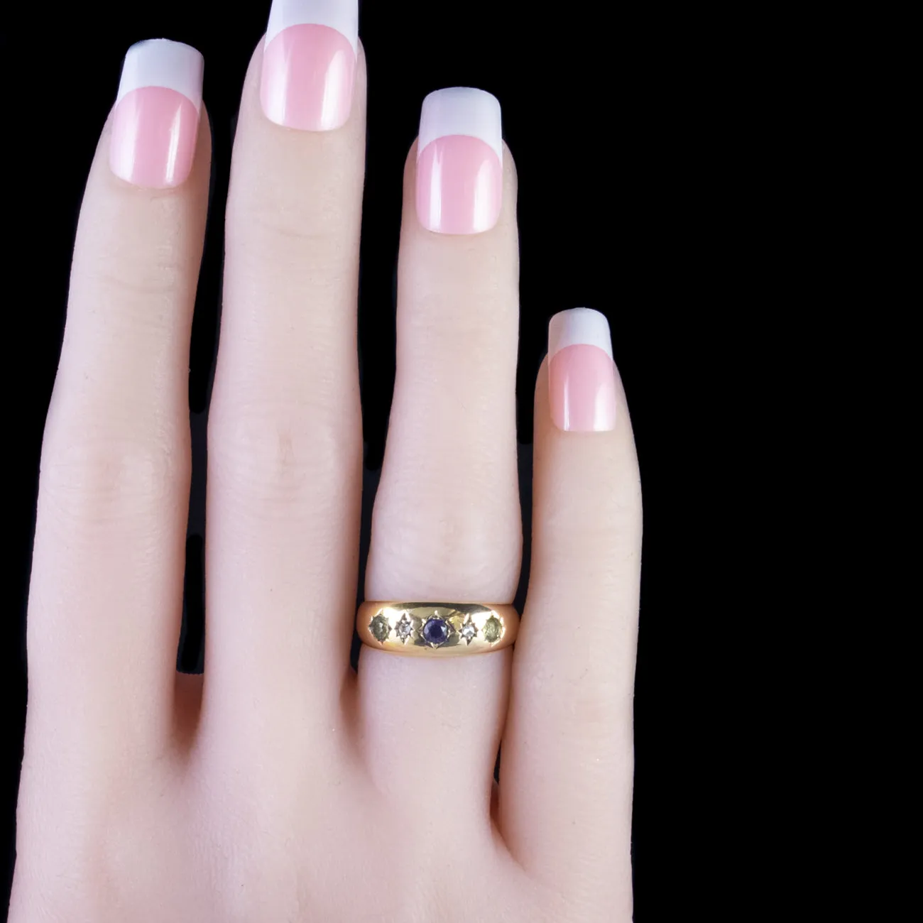 Antique Victorian Suffragette Ring 18Ct Yellow Gold Dated 1898