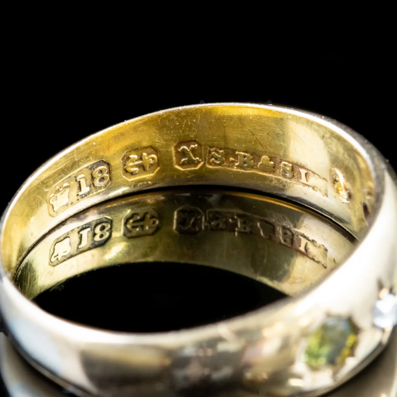 Antique Victorian Suffragette Ring 18Ct Yellow Gold Dated 1898