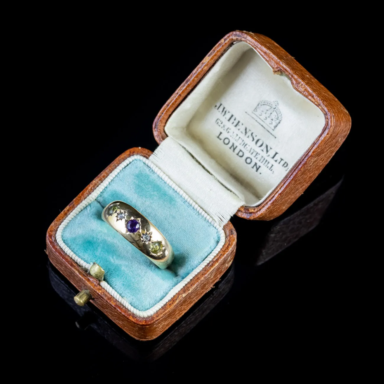 Antique Victorian Suffragette Ring 18Ct Yellow Gold Dated 1898