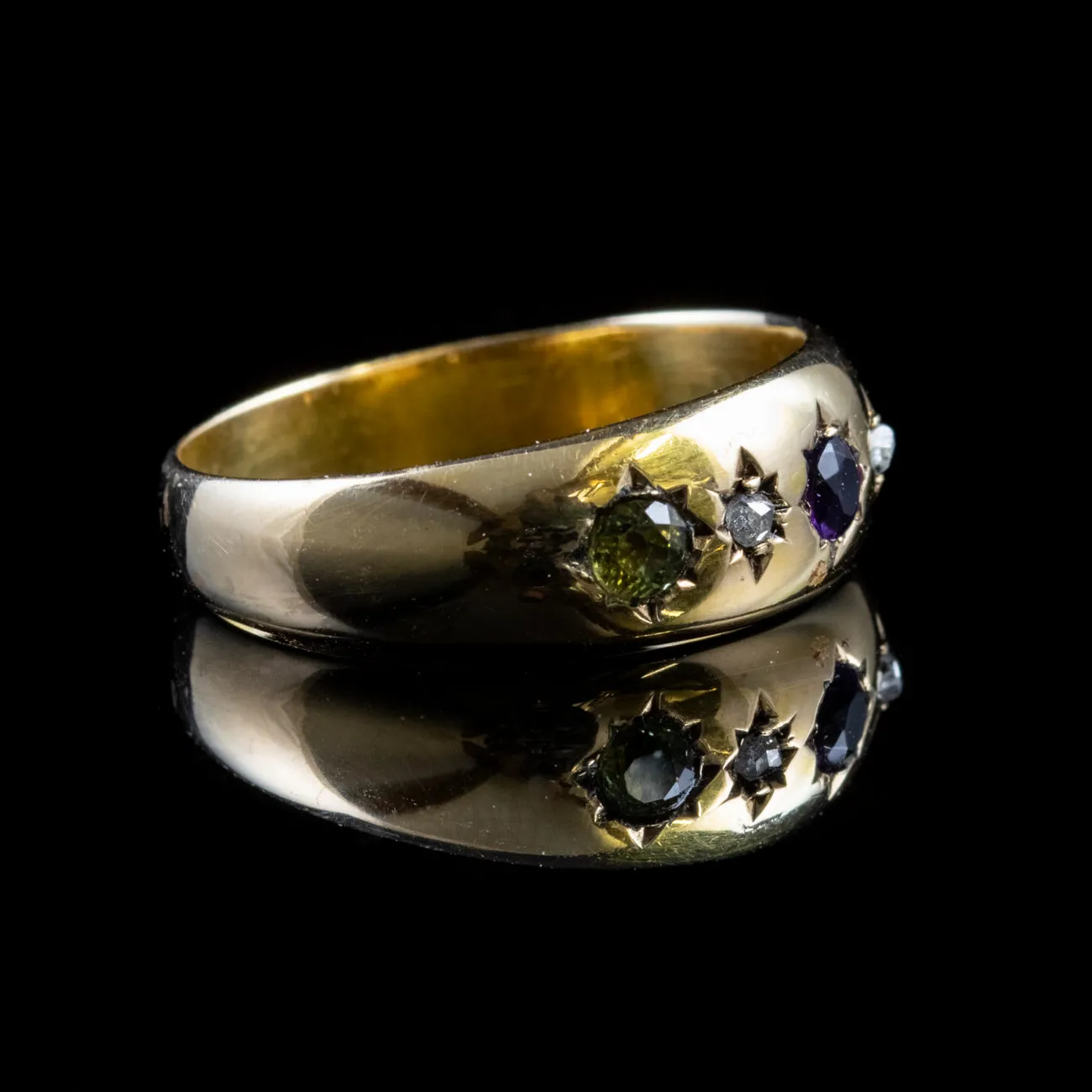 Antique Victorian Suffragette Ring 18Ct Yellow Gold Dated 1898