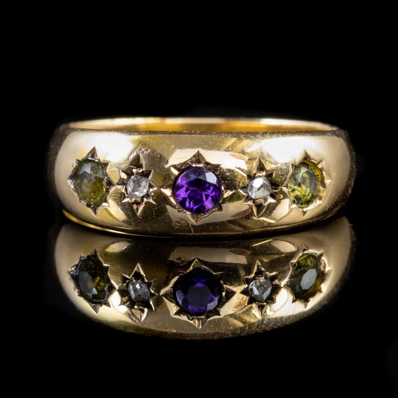 Antique Victorian Suffragette Ring 18Ct Yellow Gold Dated 1898