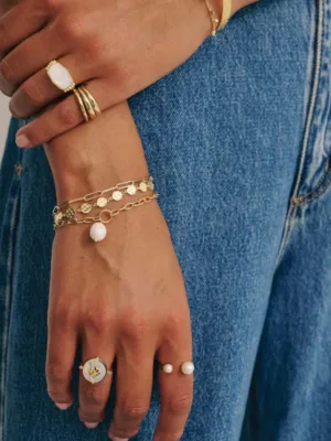 Aphrodite Goddess Pearl Drop Bracelet
