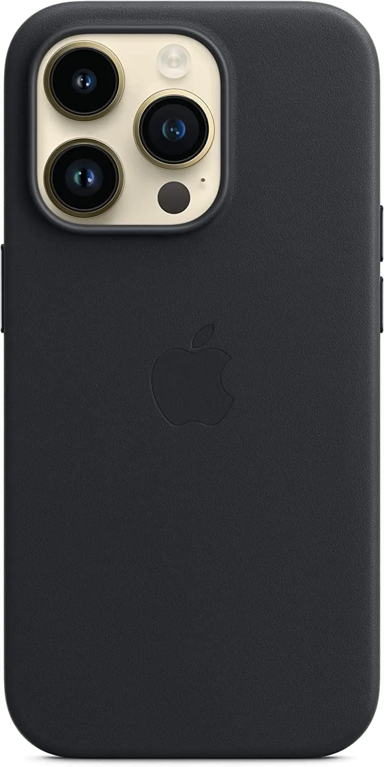 Apple iPhone 14 Pro Leather Case with MagSafe - Midnight - MPPG3ZM/A