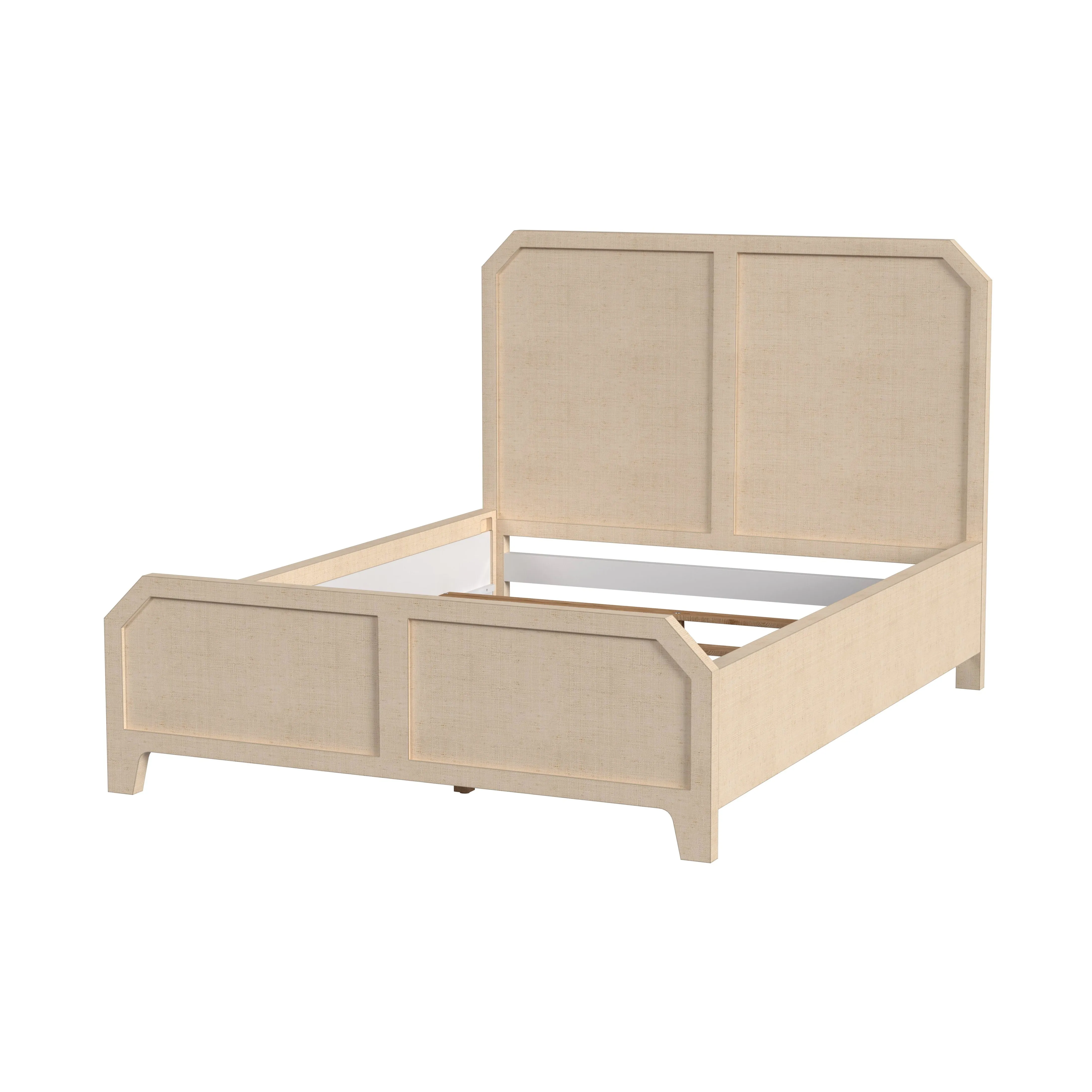 Bar Harbor Queen Raffia Panel Bed in Natural  5706362