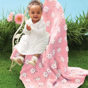 Bernat Field Of Flowers Crochet Baby Blanket