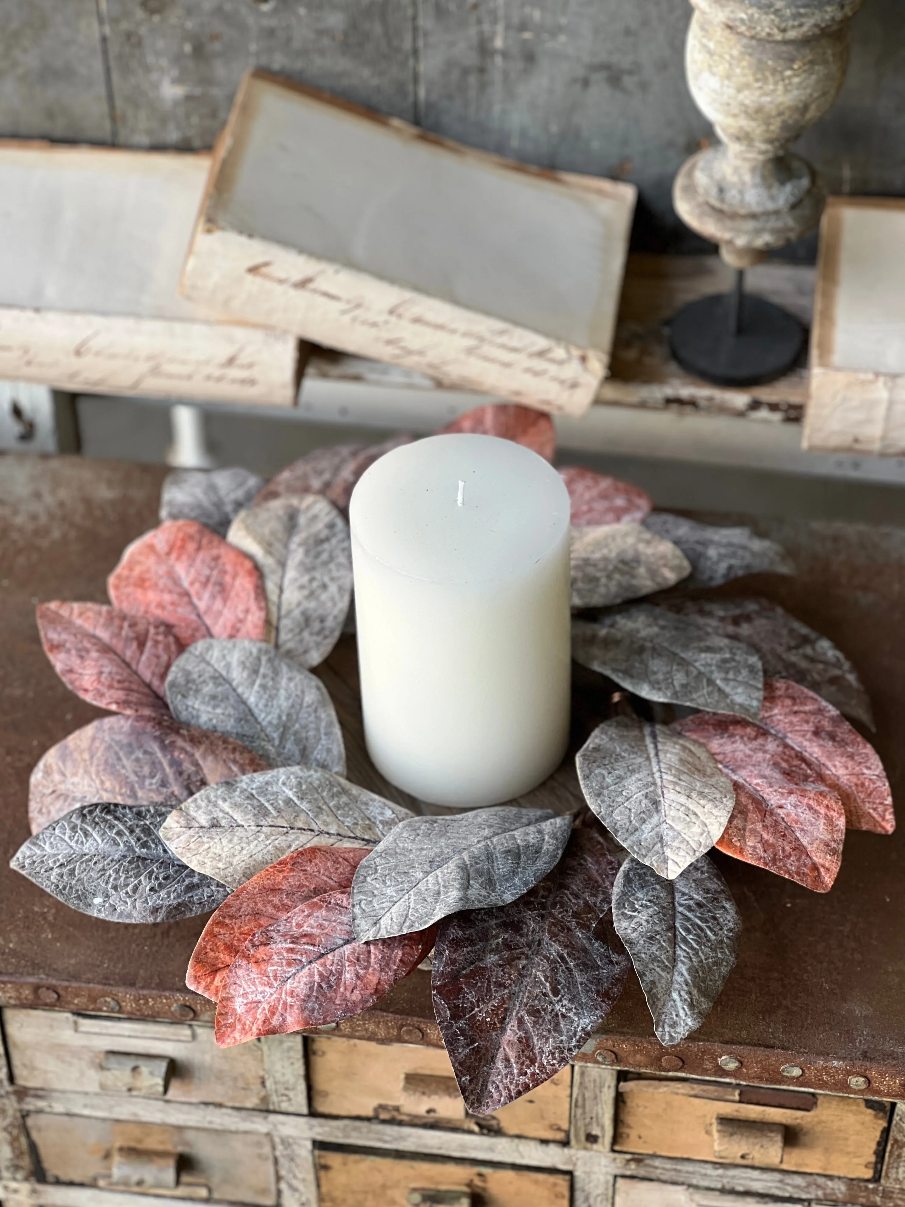 Bespoke Magnolia Candle Ring | 15" | CLEAN UP SPECIAL!  $2.95 - Last 72pcs!