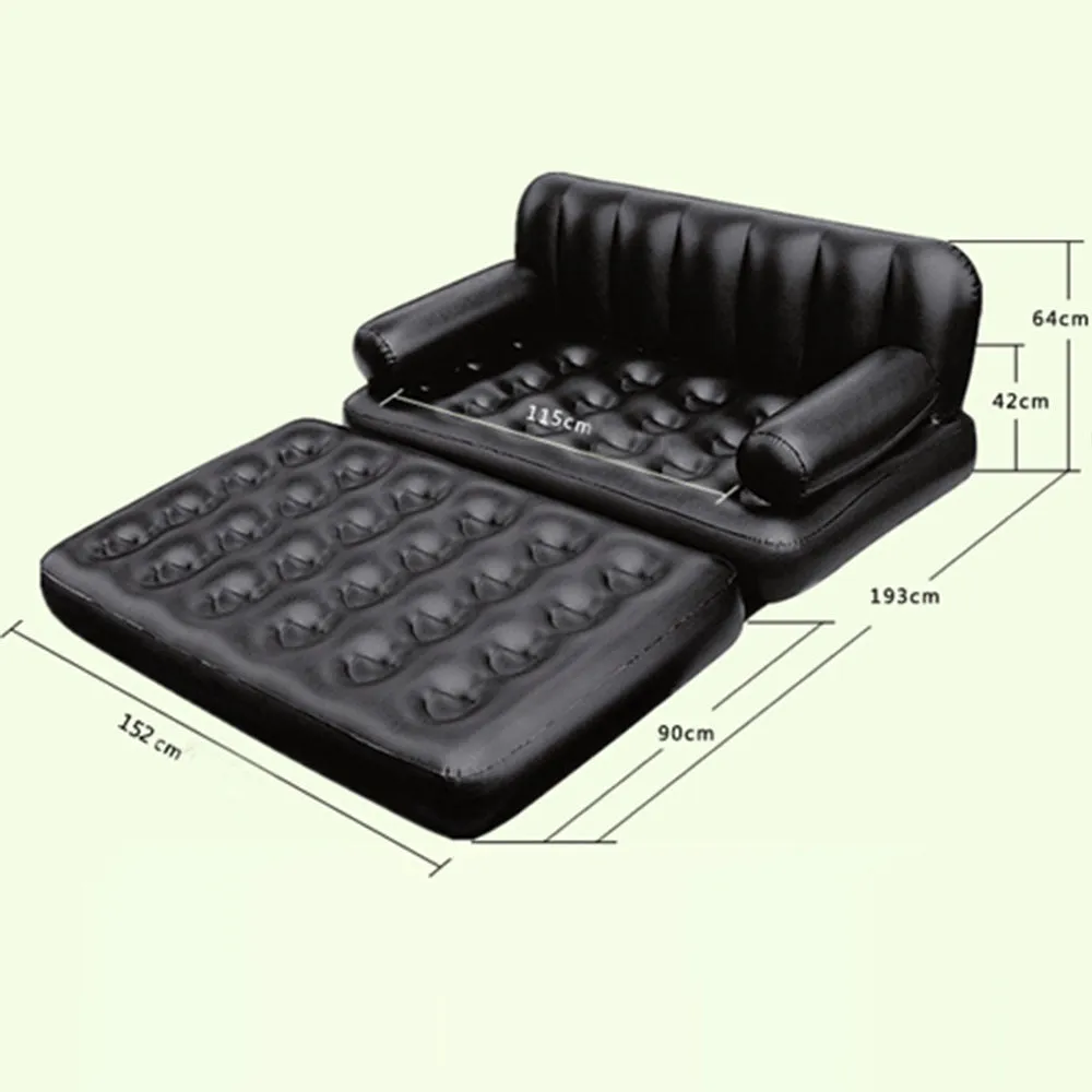 Bestway Inflatable 5 in 1 Multi-functional Couch - black