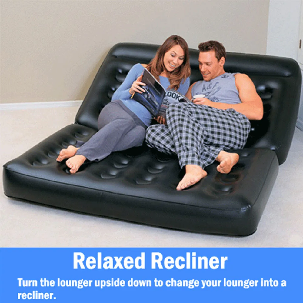 Bestway Inflatable 5 in 1 Multi-functional Couch - black