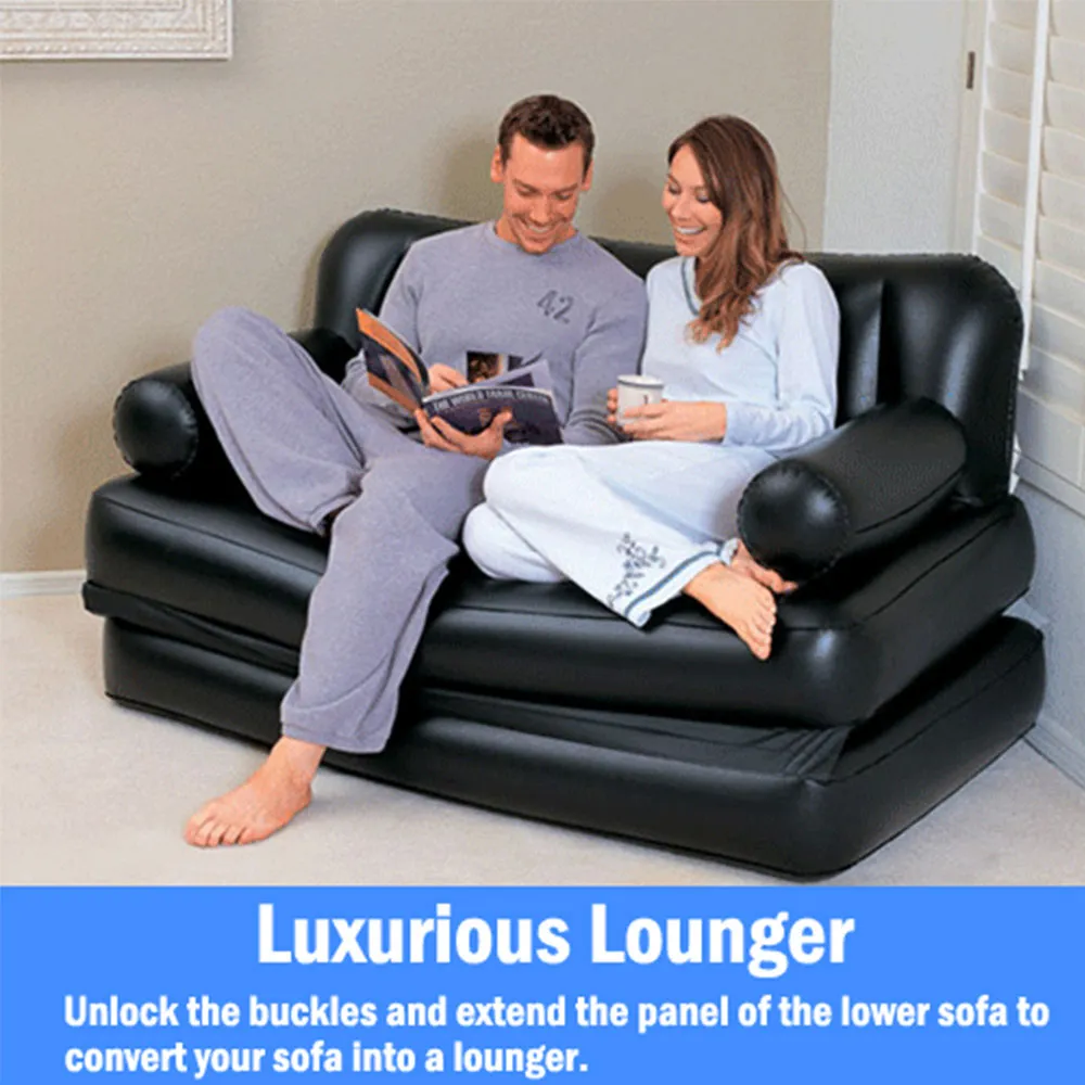Bestway Inflatable 5 in 1 Multi-functional Couch - black