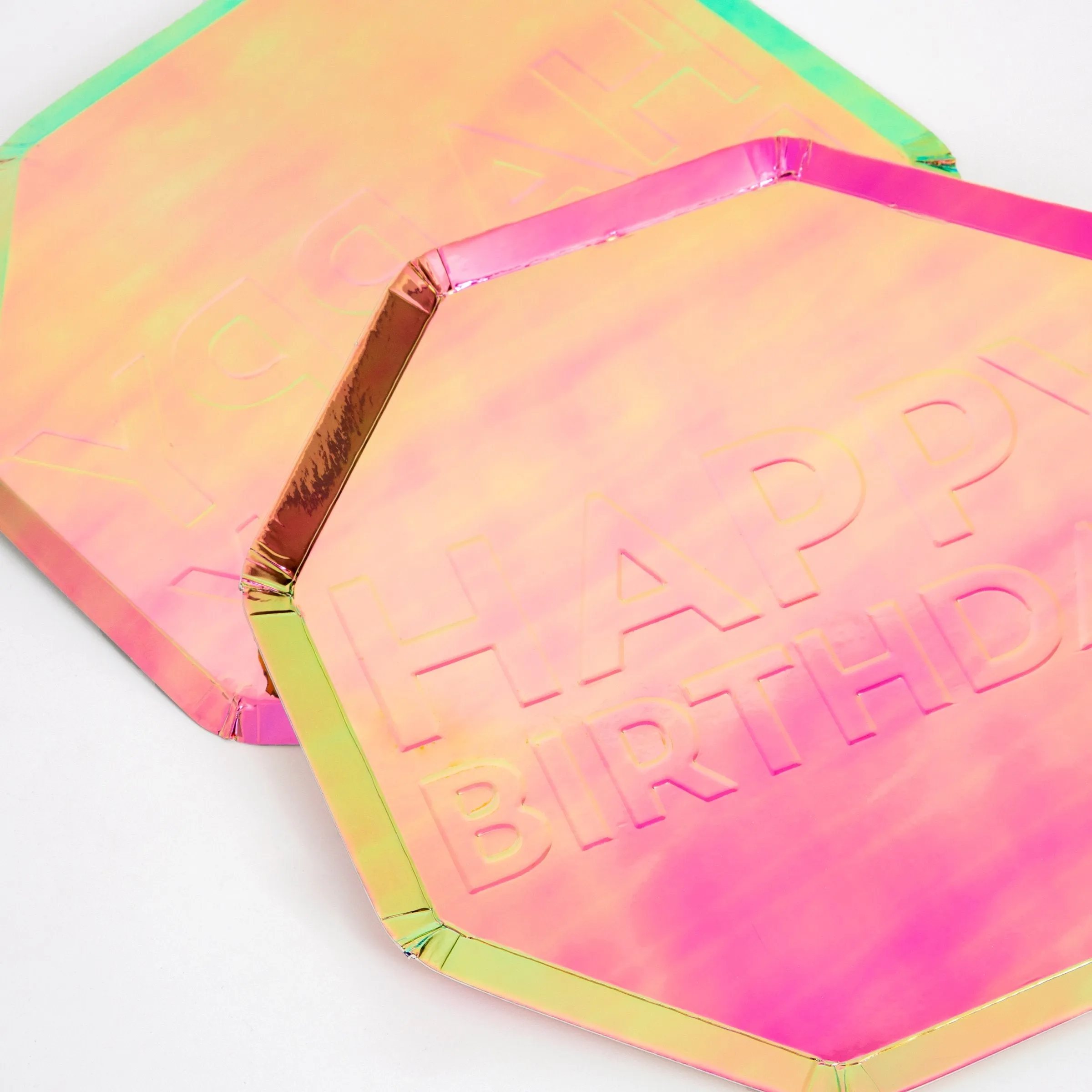 Birthday Oil Slick Side Plates (x 8)