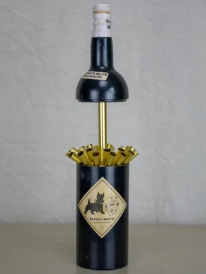 Black and White Whisky cigarette holder music bottle