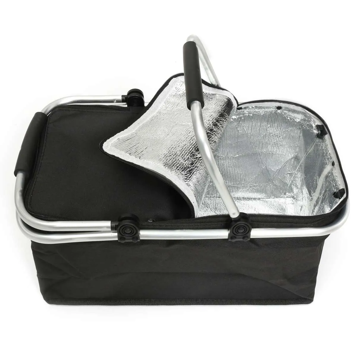 Black Folding Picnic Camping Bags Insulated Cooler