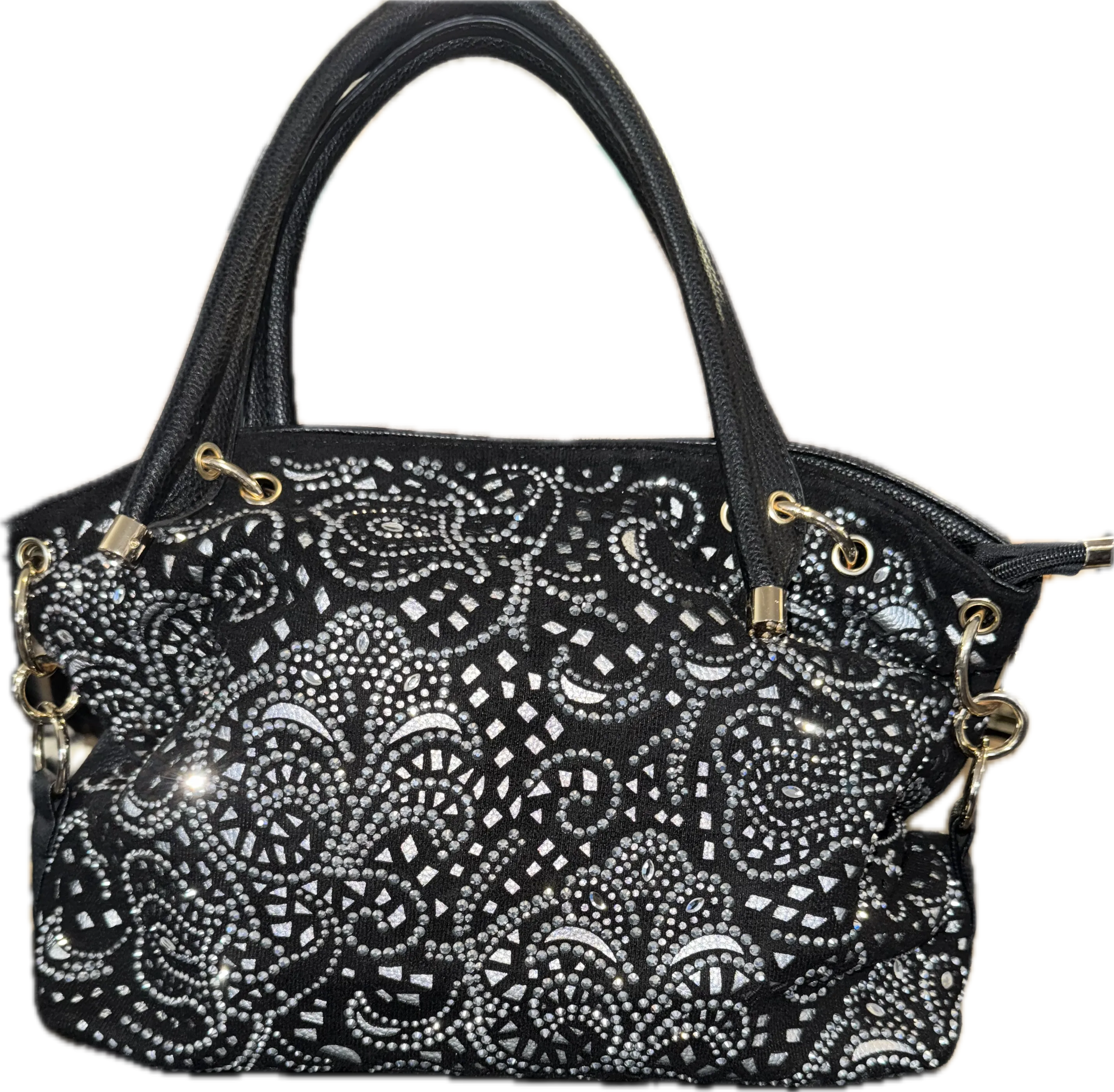 Bling studded gold ring purse