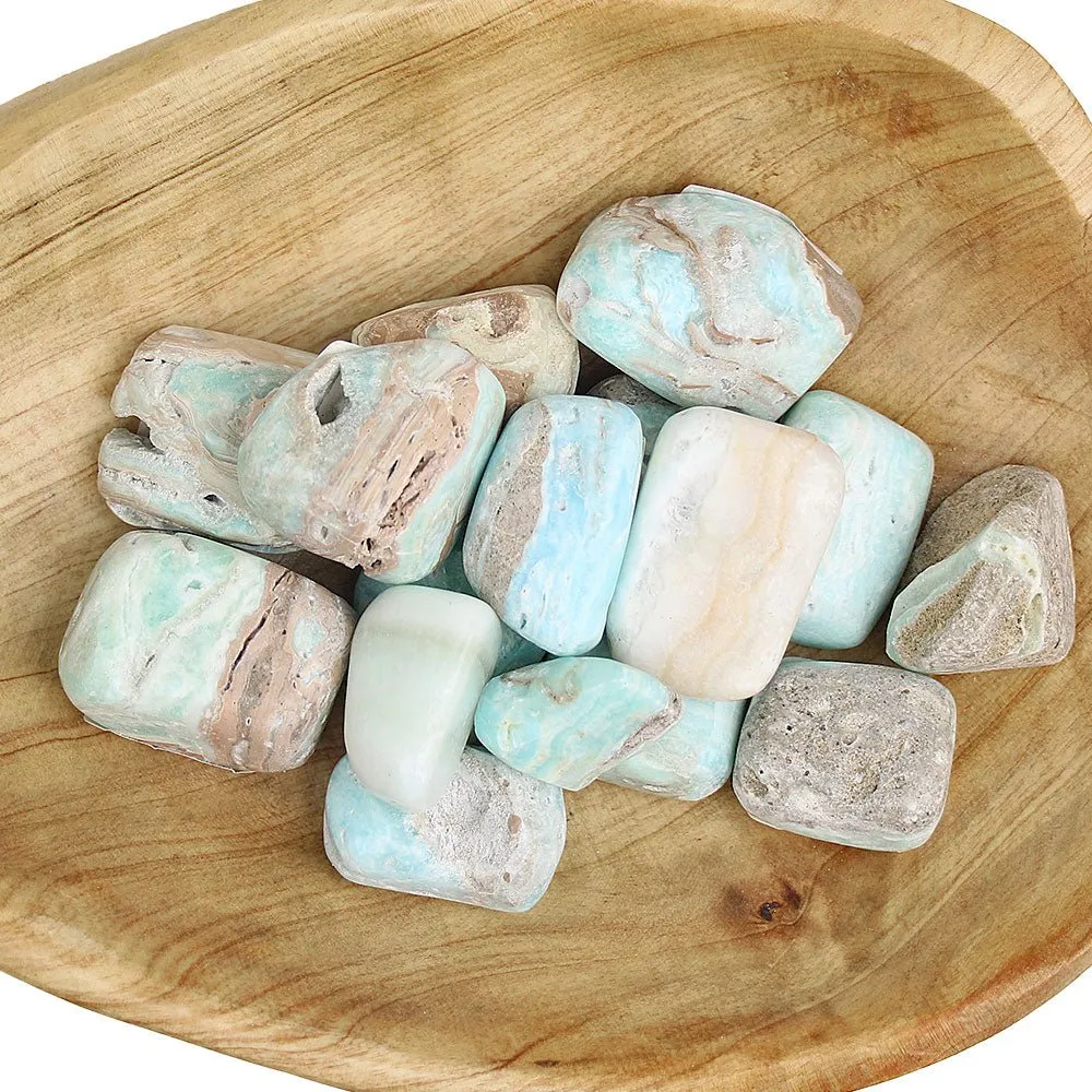 Blue Aragonite Tumbled