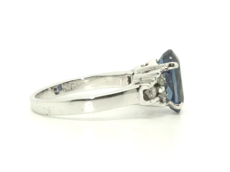 Blue Sapphire & Diamond Channel Ring Ad No. 0479