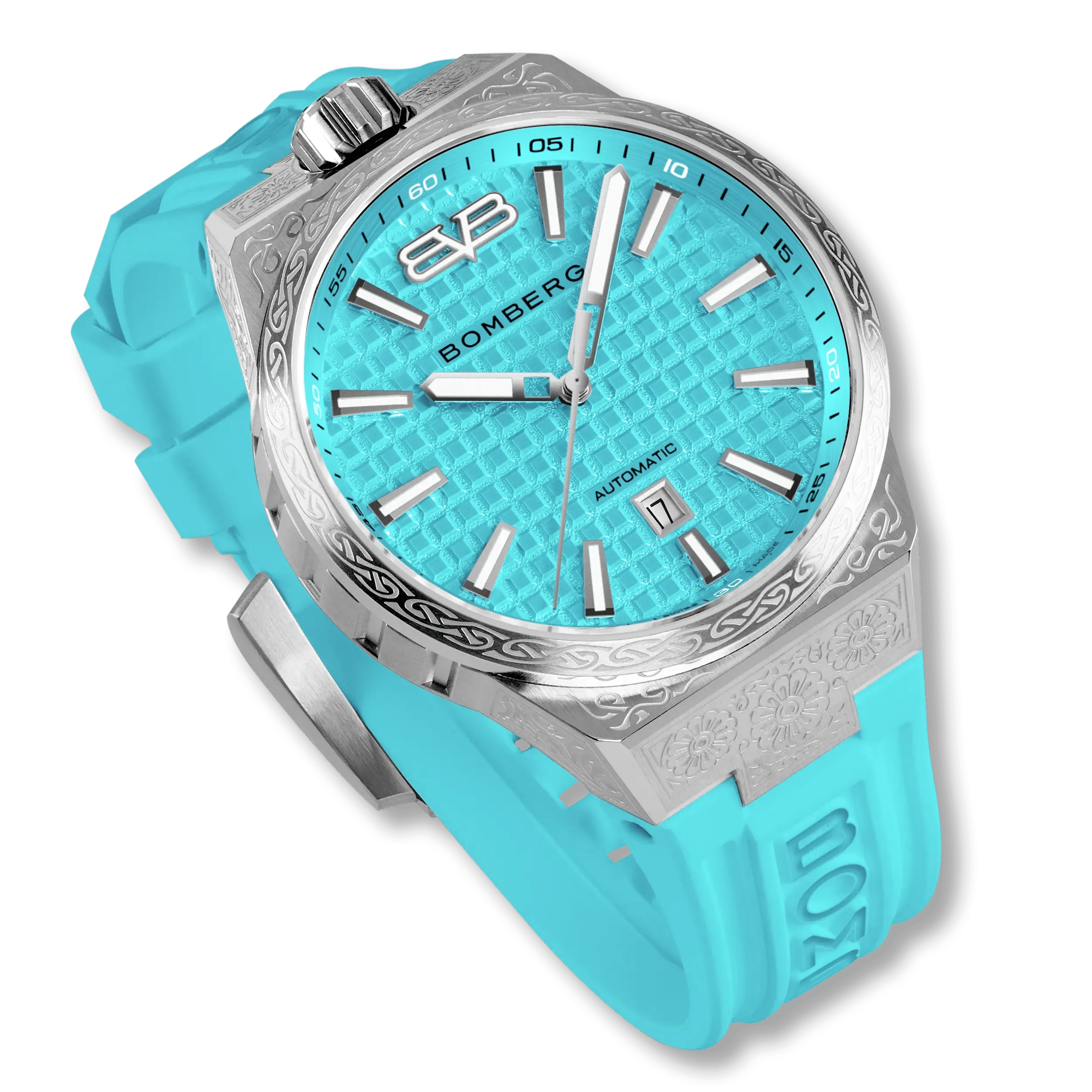 Bomberg Men's Bolt-68 NEO Automatic Teal Lagoon Watch BF43ASS.12-6.12