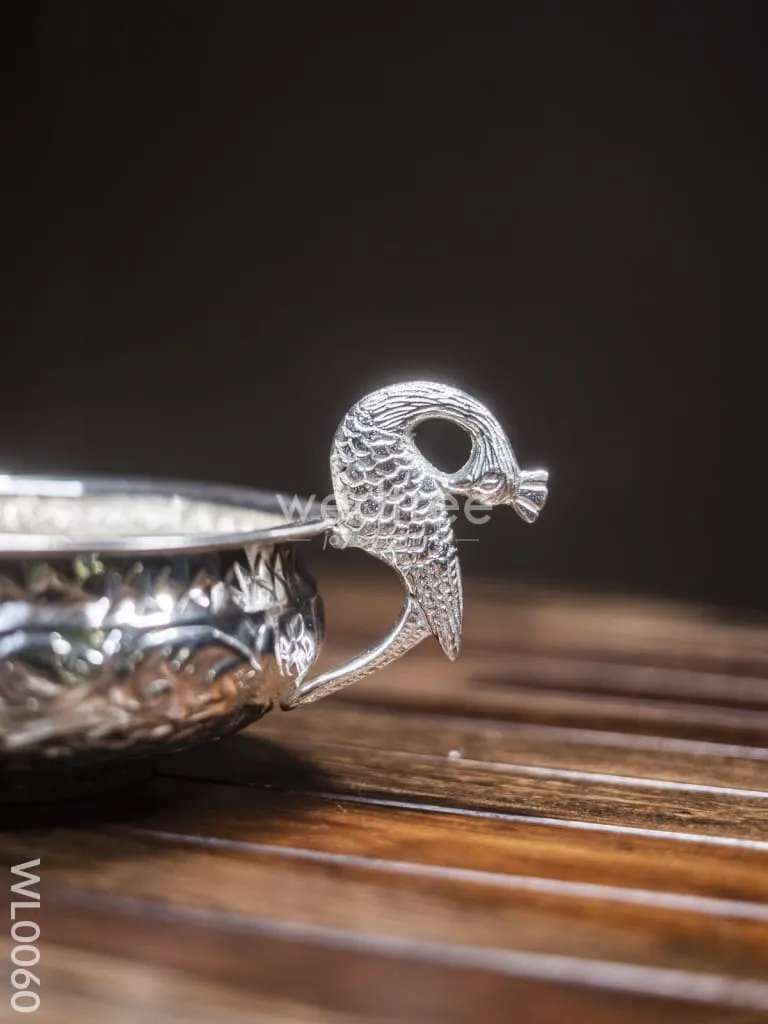 Brass Peacock Urli - WL0060