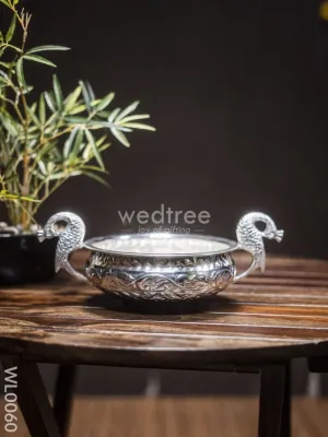 Brass Peacock Urli - WL0060